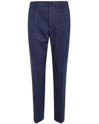 Cruna - Pantalon En Laine À Chevrons - Lyst