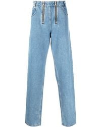 GmbH - Zip-detail Straight-leg Jeans - Lyst