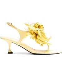 Proenza Schouler - Tee Floral-Appliqué Sandals - Lyst