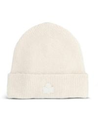 Isabel Marant - Logo-Patch Ribbed Beanie Hat - Lyst