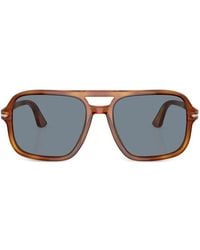 Persol - Tortoiseshell-Effect Pilot-Frame Sunglasses - Lyst