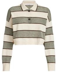 Brunello Cucinelli - Striped-Pattern Polo Shirt - Lyst