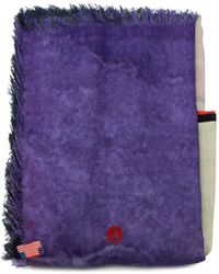 TALKING WALLS - Abstract-Print Frayed Scarf - Lyst