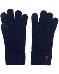 Polo Ralph Lauren - Polo Pony Cable-knit Gloves - Lyst