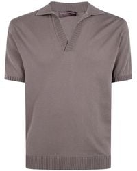 FILIPPO DE LAURENTIIS - Knitted V-Neck T-Shirt - Lyst