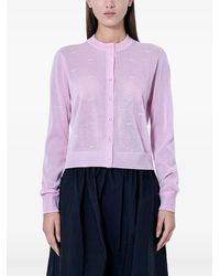 Cecilie Bahnsen - Sheer-Knit Bow-Motif Cardigan - Lyst