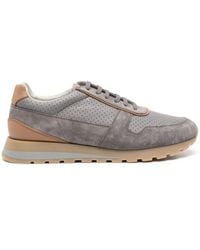 Brunello Cucinelli - Perforated Suede Sneakers - Lyst