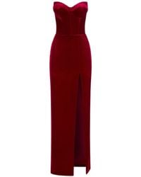 IMROSKA - 24 Strapless Maxi-Jurk Met Split - Lyst