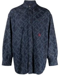 Tommy Hilfiger - Monogram-Jacquard Denim Shirt - Lyst