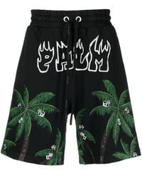Palm Angels - Pantalones cortos de chándal con motivo de palmeras - Lyst