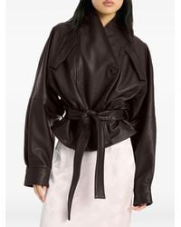 ROTATE BIRGER CHRISTENSEN - Leather Bomber Jacket - Lyst