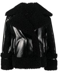 Karl Lagerfeld - Notched-collar Faux-shearling Jacket - Lyst