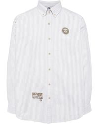Aape By A Bathing Ape - Striped Cotton Shirt - Lyst