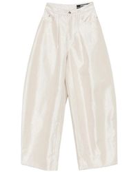 Jacquemus - De-Nîmes Ovalo Metallic-Finish Wide-Leg Jeans - Lyst