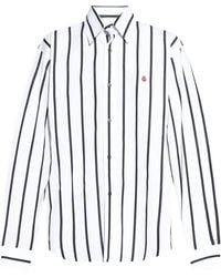 McQueen - 'skull' Striped Shirt - Lyst