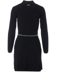 MICHAEL Michael Kors Chain Strap Dress in Black | Lyst
