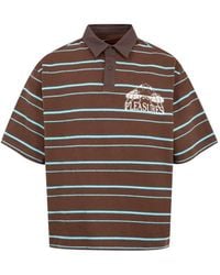 Pleasures - Teleport Boxy Striped Polo Shirt - Lyst