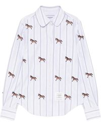 Thom Browne - Horse-Embroidered Shirt - Lyst