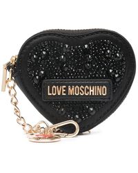 Love Moschino - Portefeuille cœur à plaque logo - Lyst