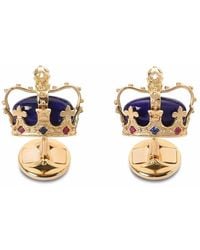 Dolce & Gabbana - 18K Royal Lapis Lazuli, Ruby And Sapphire Cufflinks - Lyst