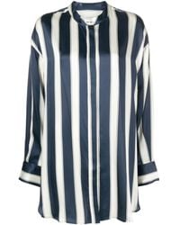 Asceno - Mantera Striped Silk-satin Shirt - Lyst