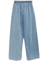 Baserange - Elasticated Light Wash Trousers - Lyst