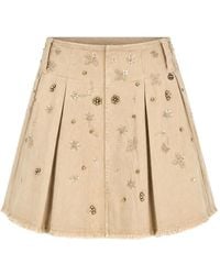Liu Jo - Bead-Embellished Pleated Mini Skirt - Lyst