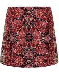 Cara Cara - Chrissy Tapestry-Print A-Line Mini Skirt - Lyst
