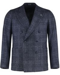 Tagliatore - Doppelreihiger Blazer mit Karomuster - Lyst