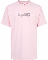 Supreme - X KAWS T-Shirt mit Logo - Lyst