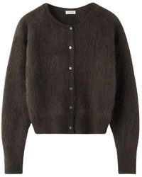 Almada Label - Cardigan Crop À Effets Brossés - Lyst