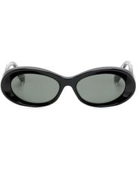 Gucci - Logo-Debossed Oval-Frame Sunglasses - Lyst