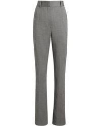 Another Tomorrow - Herringbone Straight-Leg Trousers - Lyst