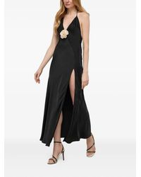 Bardot - Neckholder-Kleid mit Blumenverzierung - Lyst