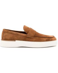JOHN HARRISON - Suede Slip-On Loafers - Lyst