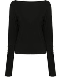 Patrizia Pepe - Cold-shoulder Ruched T-shirt - Lyst