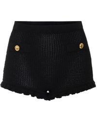Elisabetta Franchi - Pantalones cortos con detalle de botones - Lyst