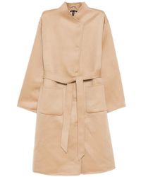 Eileen Fisher - Abrigo Con Cinturón Y Lazo - Lyst