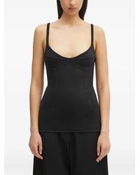 Our Legacy - Ribbed-Knit Scoop-Neck Top - Lyst