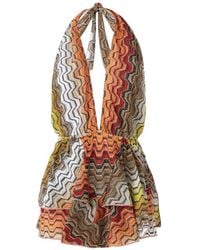 Missoni - Ruffled Zig-Zag Mini Dress - Lyst