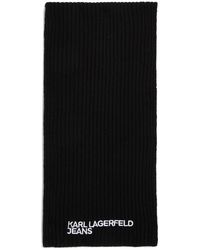 Karl Lagerfeld - Logo-Embroidered Scarf - Lyst