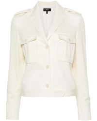 Theory - Chaqueta corta con solapas de pico - Lyst