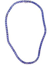 Izabel Display - Square-Cut Zirconia Tennis Necklace - Lyst