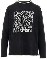 Max Mara - Jersey Con Logo En Intarsia - Lyst