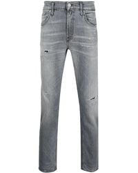 Department 5 - Distressed-Effect Slim-Leg Jeans - Lyst