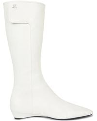 Courreges - Logo-Detail Flat Boots - Lyst