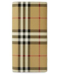 Burberry - Vintage Check Leather Wallet - Lyst