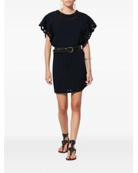 Isabel Marant - Orlane Broderie-Anglaise Ruffled-Sleeve Mini Dress - Lyst