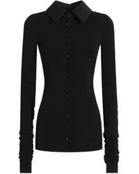 Dolce & Gabbana - Wool Jersey Blouse - Lyst