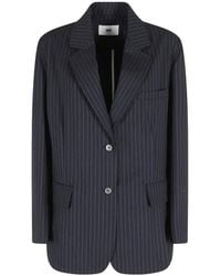 SOLOTRE - Pinstripe-Patterned Blazer - Lyst